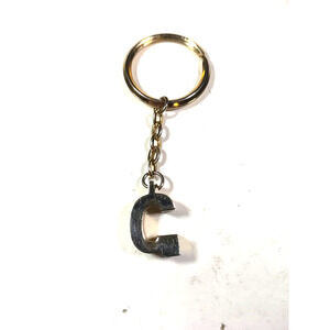 Gold Tone Initial G Keychain